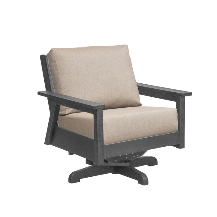 CR Plastics Tofino Swivel Arm Chair with cushion