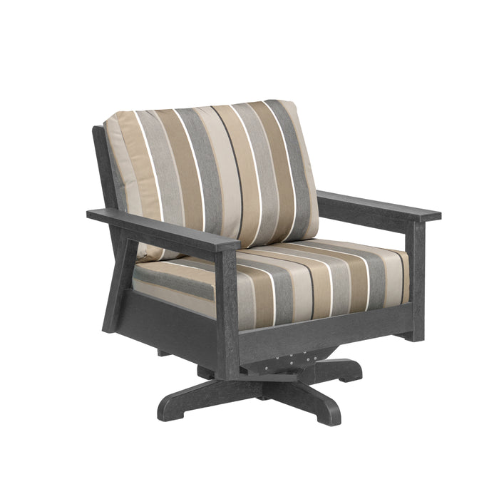CR Plastics Tofino Swivel Arm Chair with cushion