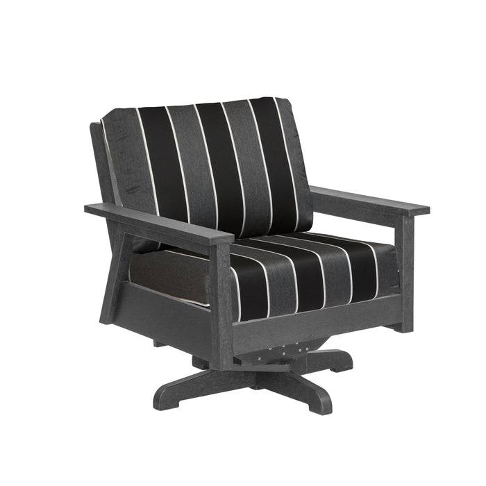 CR Plastics Tofino Swivel Arm Chair with cushion