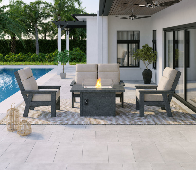 CR Plastics Charleston High Back Loveseat