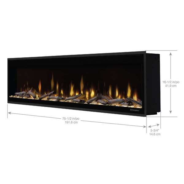 Dimplex Ignite Evolve 74" Built-In Linear Electric Fireplace
