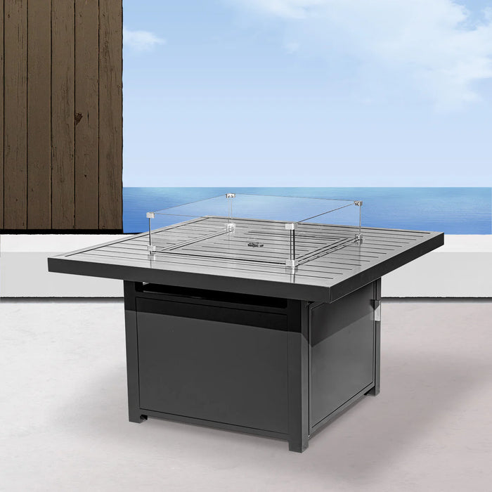 Aluminum Rectangle Fire Pit Table