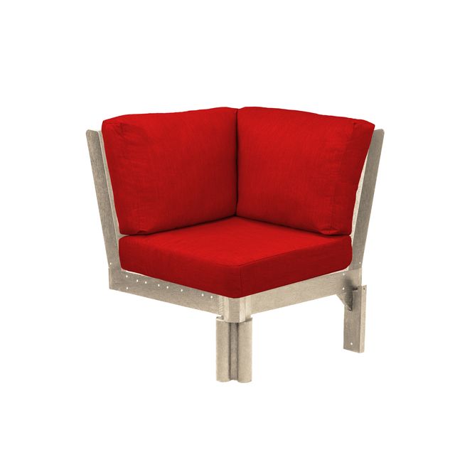 CR Plastics Stratford Sectional Corner Piece with cushions