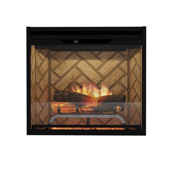 Dimplex Revillusion 24" Built-In Electric Firebox - Herringbone Brick