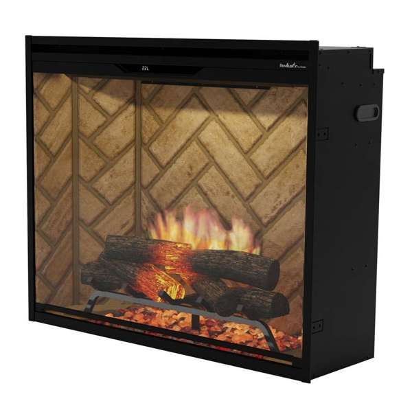 Dimplex Revillusion 36" Portrait Built-In Electric Firebox - Herringbone Brick