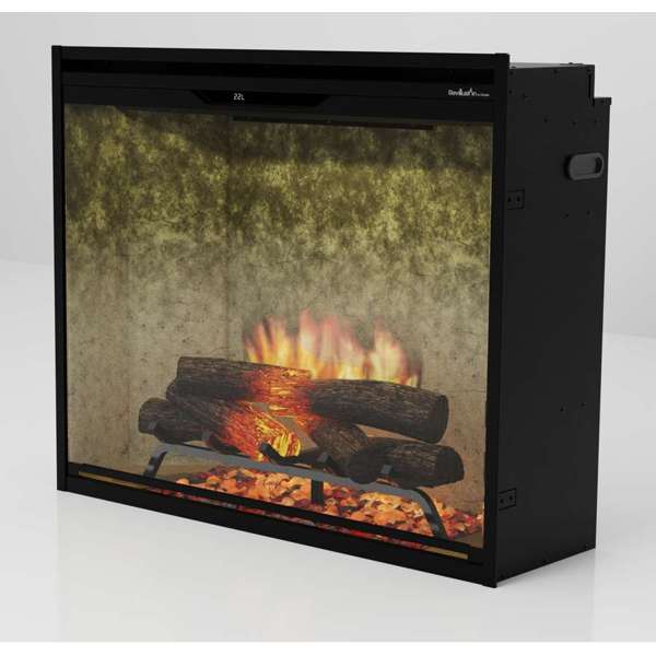 Dimplex Revillusion 36" Portrait Built-In Electric Firebox - Weathered Concrete