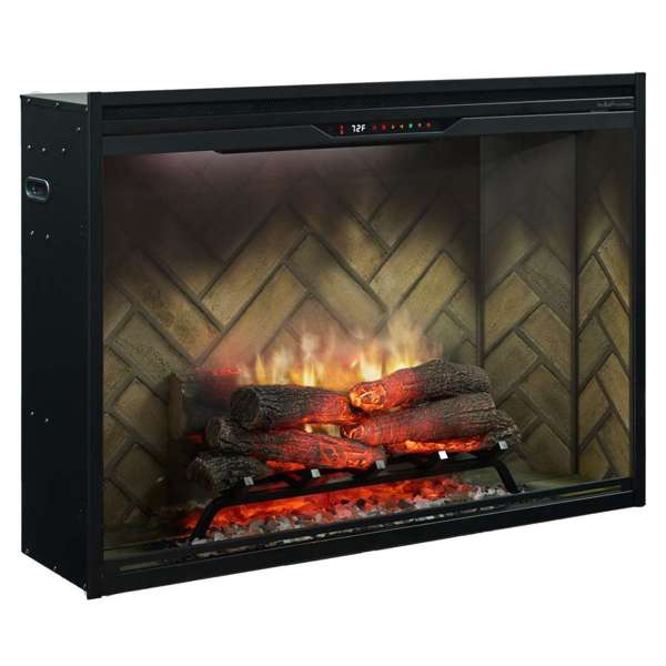 Dimplex Revillusion 42" Built-In Electric Firebox - Herringbone Brick