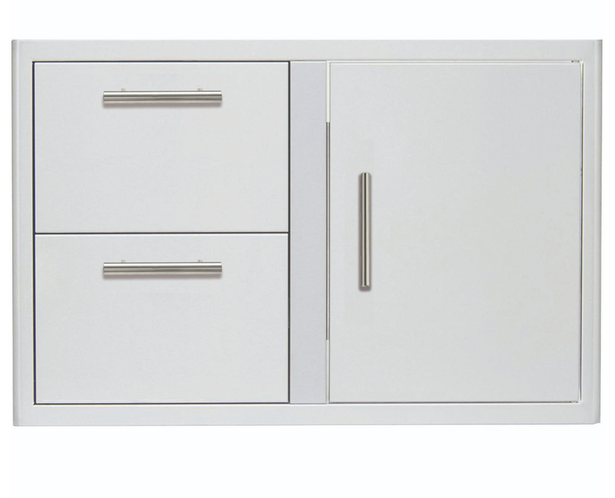 BLAZE 32 INCH ACCESS DOOR & DOUBLE DRAWER COMBO BLZ-DDC-R-LTSC