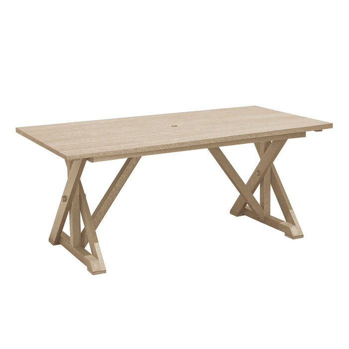 T203 38"Wide Harvest Dining Table with 2" Umbrella Hole