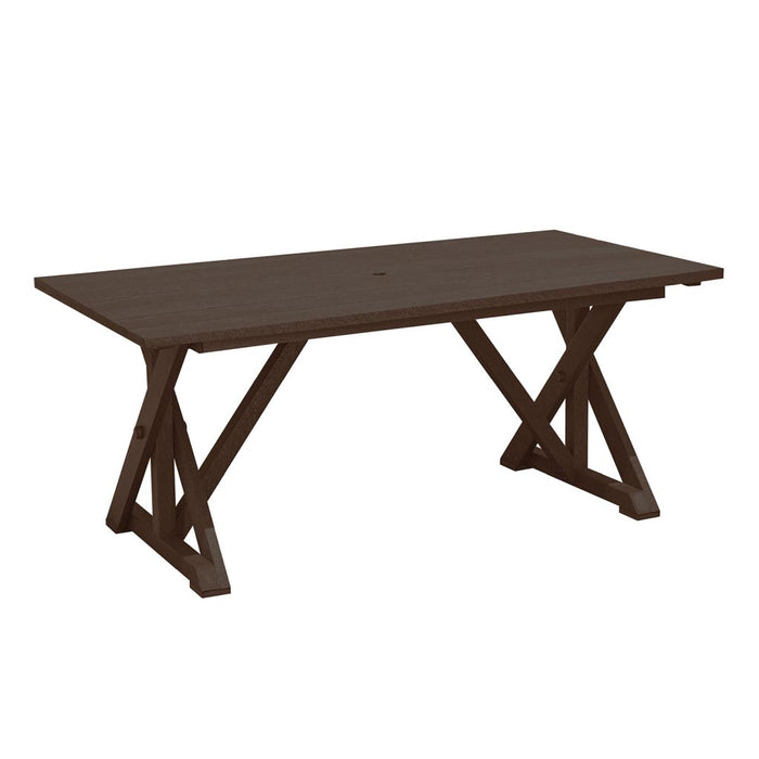 T203 38"Wide Harvest Dining Table with 2" Umbrella Hole