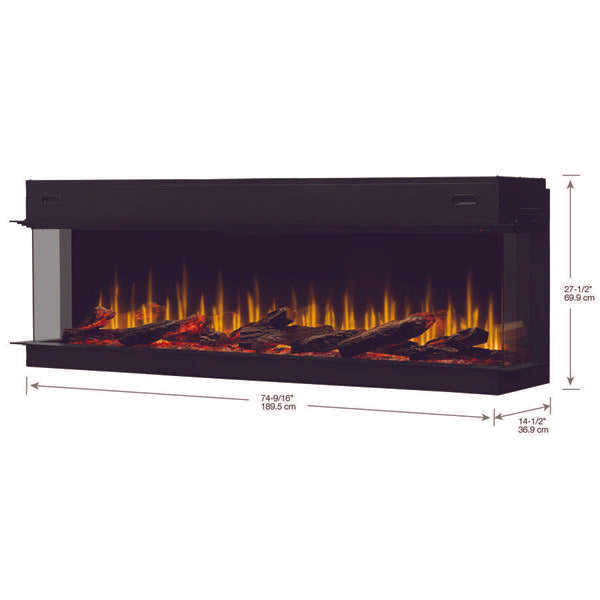 Dimplex Ignite Ultra 74" Built-In Linear Electric Fireplace