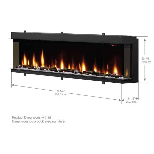 Dimplex Ignite Bold 100" Built-In Linear Electric Fireplace