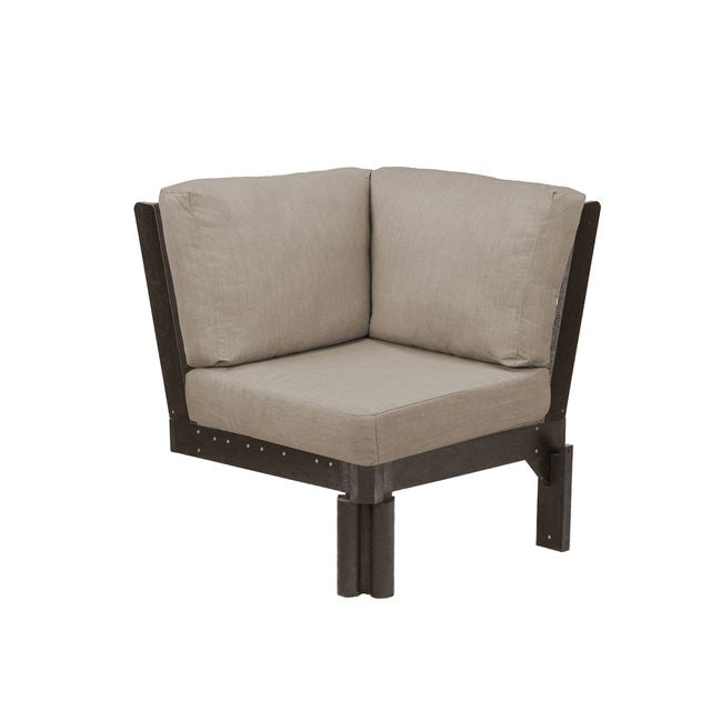 CR Plastics Stratford Sectional Corner Piece with cushions