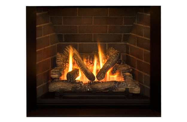Valor Direct Vent 1200 Ventana Series Gas Fireplace - Log Set / Clean Face