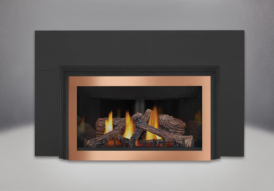 Napoleon Gas Fireplace GDIZC with Brushed Copper Faceplate