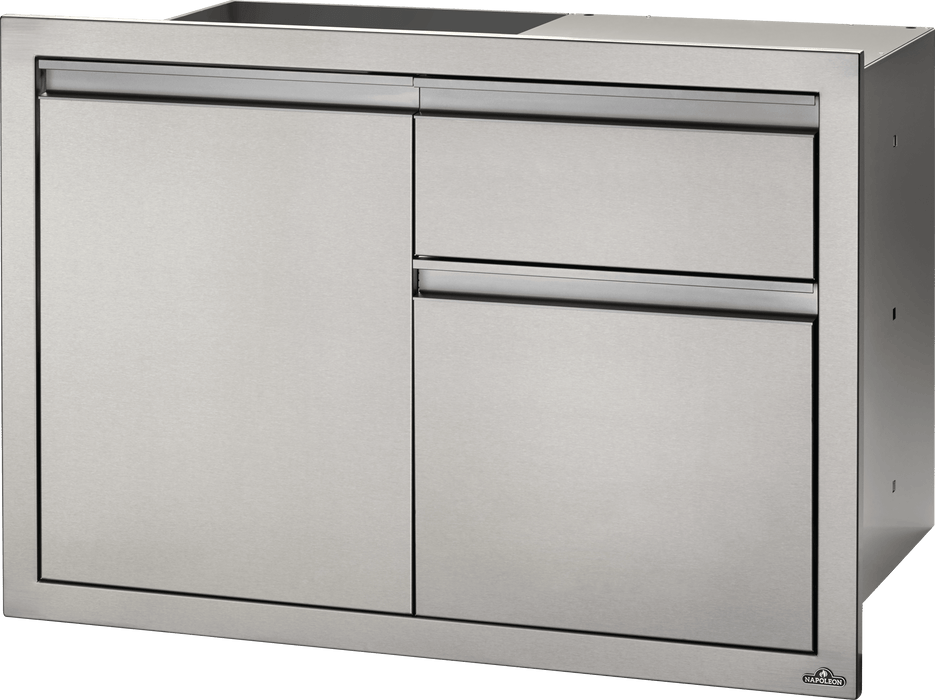Napoleon Single Door and Double Drawer Cabinet for Built In Barbeque