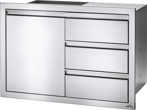 Napoleon Large Single Drawer with Triple Drawer for Built In Gas BBQ