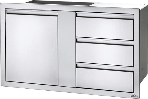 Napoleon Single Door with Triple Drawer Cabinet for Built In BBQ