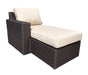 Left Arm outdoor wicker sectional Chaise lounge