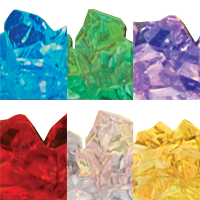 Crystal colour options for the ember bed