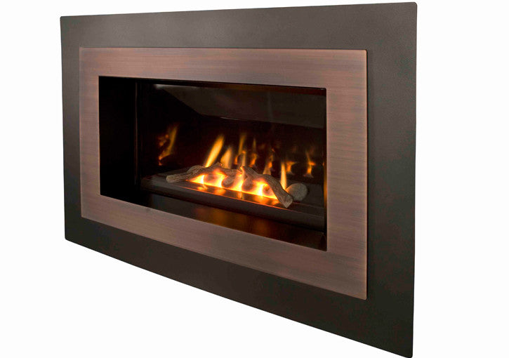 Valor Direct Vent H4 Series Gas Fireplace - Log Set / Bronze Surround