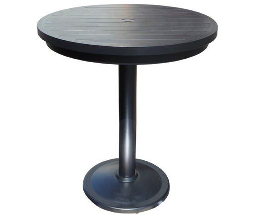Monaco Bar Table by Cabana Coast - 56" Round Pedestal Table - Dark Rum