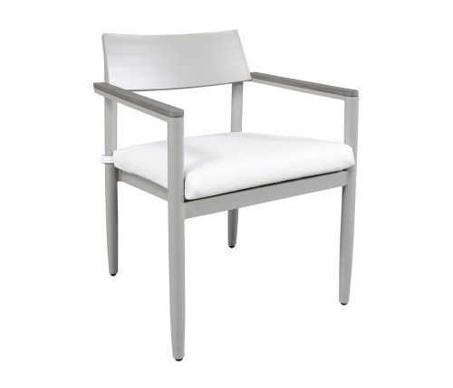 Cast Aluminium Dining Chair in Grey