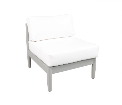Sol Teak and Cast Aluminium Slipper Chair for Outdoor Sectional