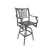 Cabana Coast Verona Dining Swivel Bar Chair - Black