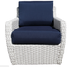 Zen Deep Seat Chair Pearl Frame Front View