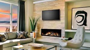 Marquis Serene Gas fireplace below a mounted television
