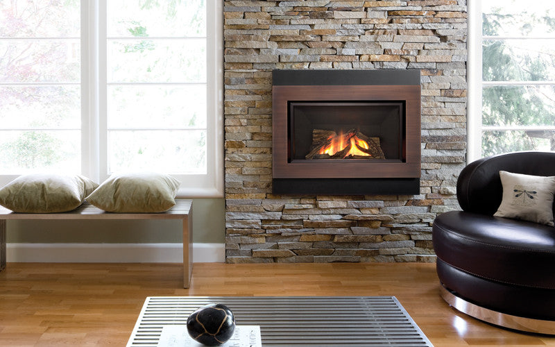 Valor Direct Vent H4 Series Gas Fireplace - Log Set / Bronze Surround