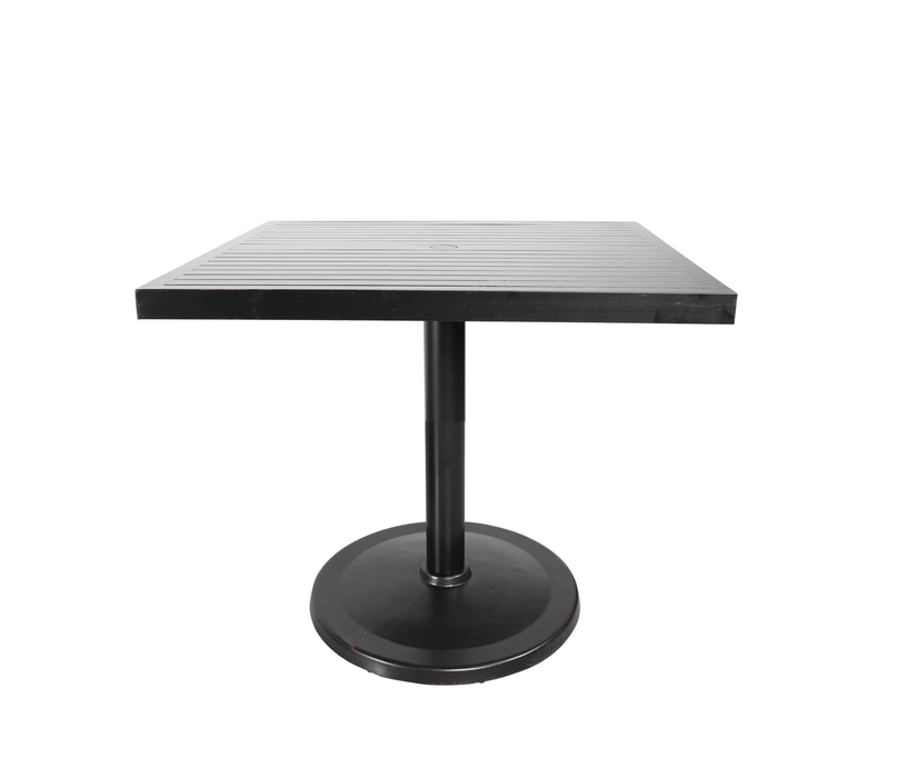 Monaco 42" Square Pedestal Balcony Table - Black