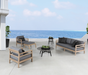Cabana Coast Landing Collection in Umber with Optional Ottoman. Conversational Grouping
