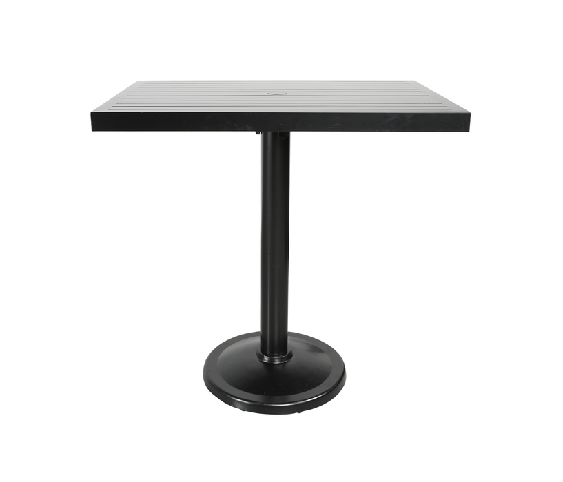 Monaco 48″x31″ Rectangular Pedestal Bar Table - Black