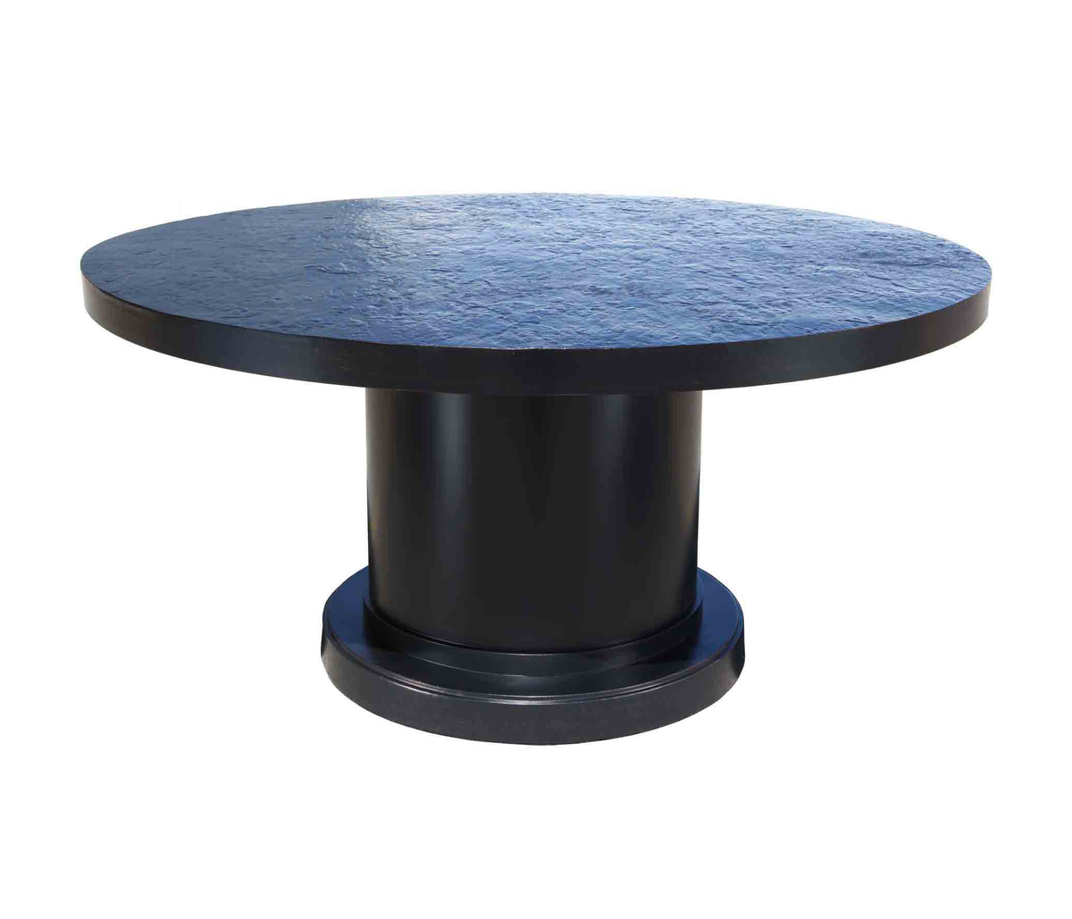 Venice 60″ Round Dining Table - Black — Patio Palace