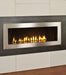 Valor L2 Linear Series Gas Fireplace - Glass Set / Silver Surround