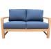 Cabana Coast Savannah Collection Loveseat in Natural. Deluxe Patio Furniture.