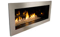Valor L1 Linear Series Gas Fireplace - Glass Set / Silver Surround