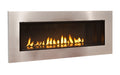 Valor L2 Linear Series Gas Fireplace - Glass Set / Silver Surround