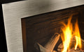 Valor H5 Series Gas Fireplace - Log Set / Silver Surround Close Up
