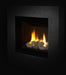 Valor Direct Vent Portrait Ledge Series Gas Fireplace - Rock Set / Black Surround