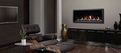 Linear Marquis Fireplace Skyline II with rock ember bed