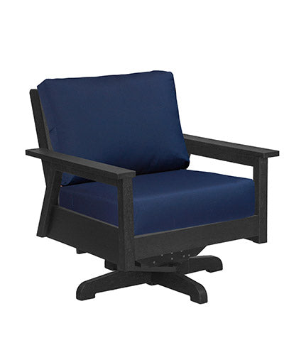 Tofino Swivel Deep Seat Chair- Black 14