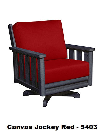 Recycled Plastic Stratford Deep Seat Swivel Chair Black # 14