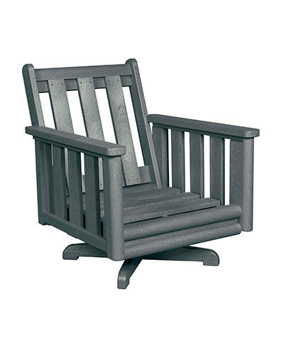 Recycled Plastic Stratford Deep Seat Swivel Chair Slate Grey # 18